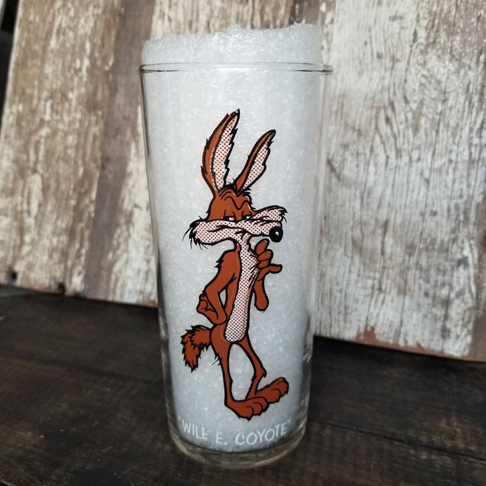 wile e coyote pepsi glass