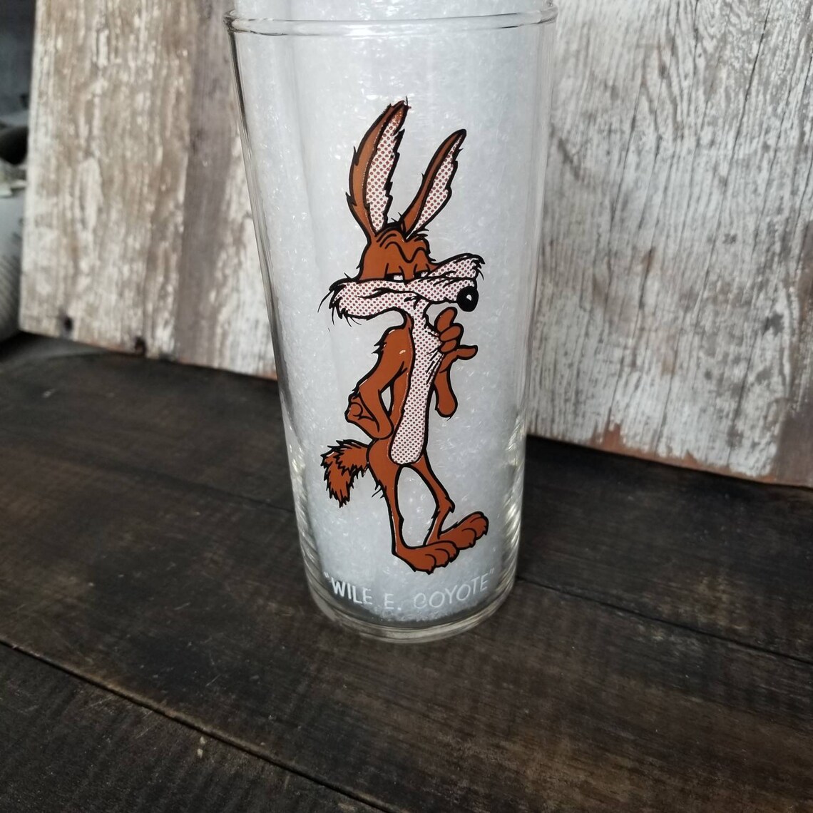 wile e coyote pepsi glass