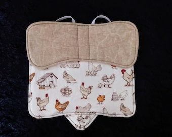 Protective Hen Saddle, Chicken Pattern