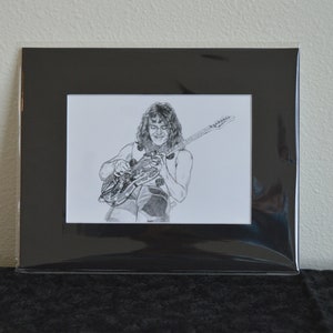 5x7 matted Eddie Van Halen portrait print