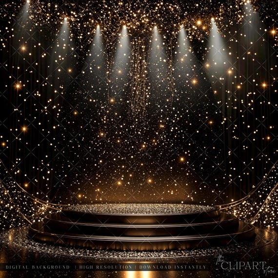 Digital Photo Backdrop Gold