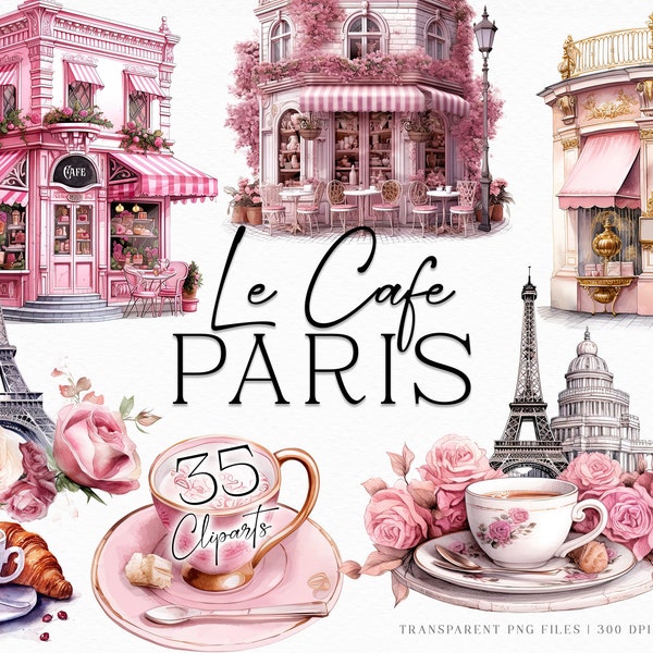 Colección de imágenes prediseñadas de Le Cafe Paris, cafetería de París, ilustración de aris, ilustración de cafetería, imágenes prediseñadas, imágenes prediseñadas de la torre eiffel, imágenes prediseñadas de café