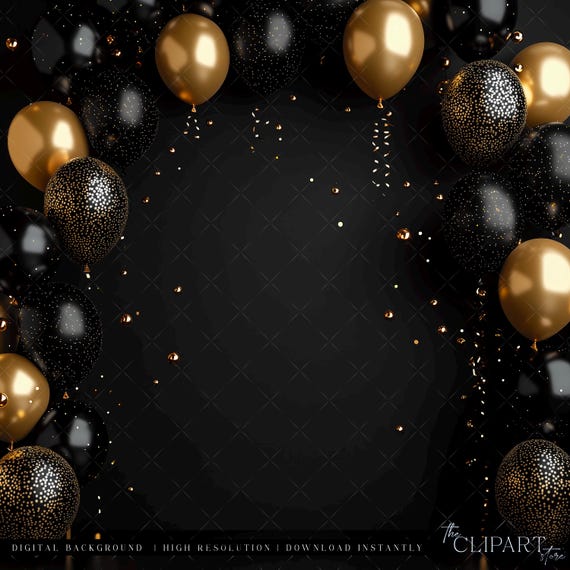 Sfondo Fotografico Compleanno Oro Glitter - 2.4x1.8m - Per Feste