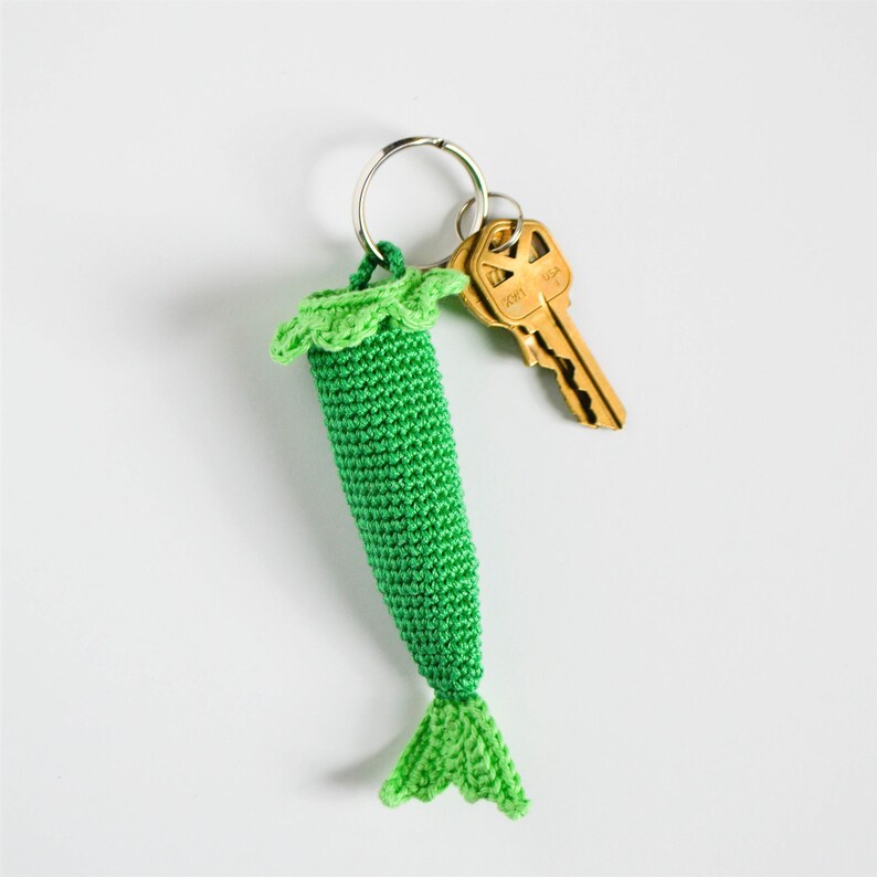 Mermaid the Key Holder Crochet Keychain Stocking stuffer Etsy