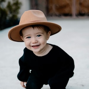 Toddler Fedora Hat Matching Mom Kid Fedora Hat Toddler Hat Baby Fedora Hat Baby Hat Fedora Hat Toddler Gift Baby Beanie image 1