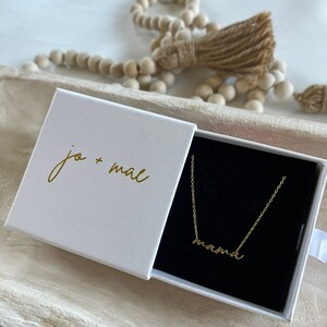 Mama Necklace in Gold and Sterling Silver Mom Necklace Gift for Mom Mothers Day Gift Mom Necklace image 2