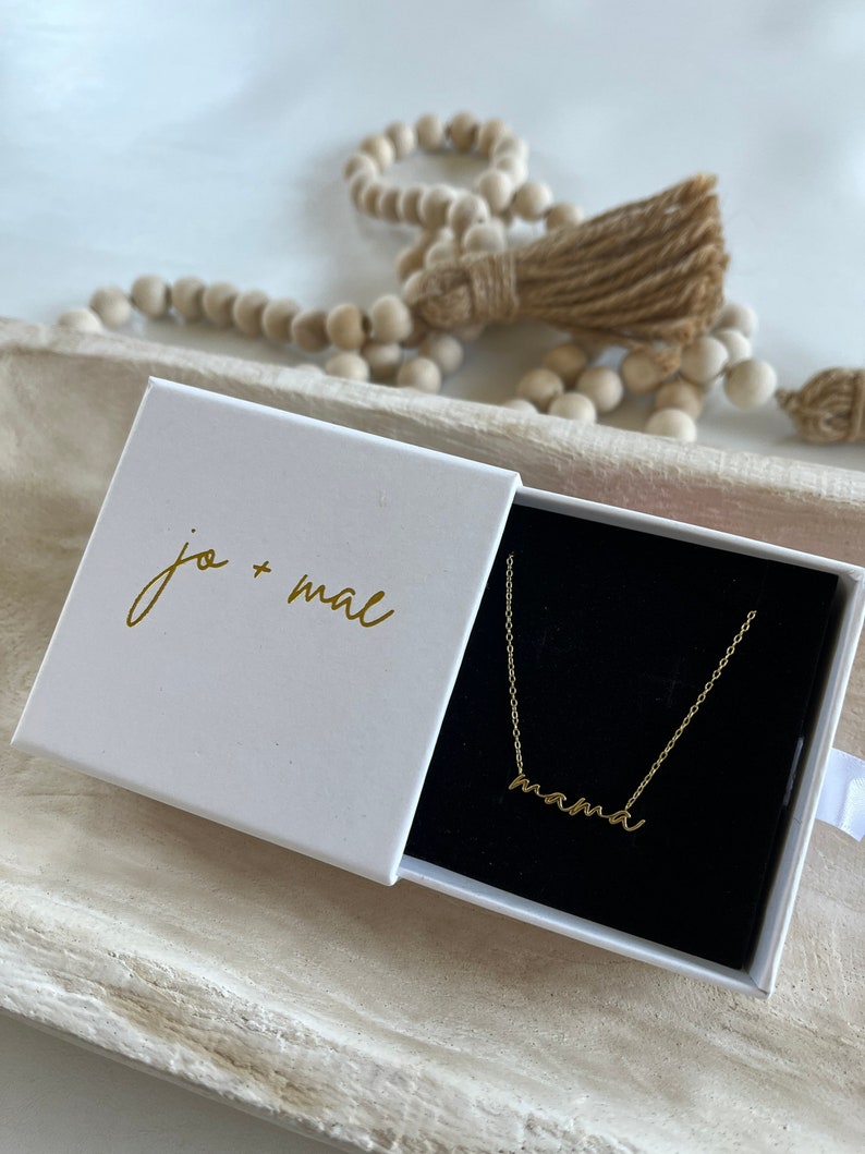 Mama Necklace in Gold and Sterling Silver Mom Necklace Gift for Mom Mothers Day Gift Mom Necklace image 2