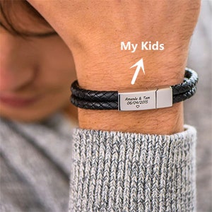 Name Armband Fur Manner Mann Namen Armband Leder Name Etsy