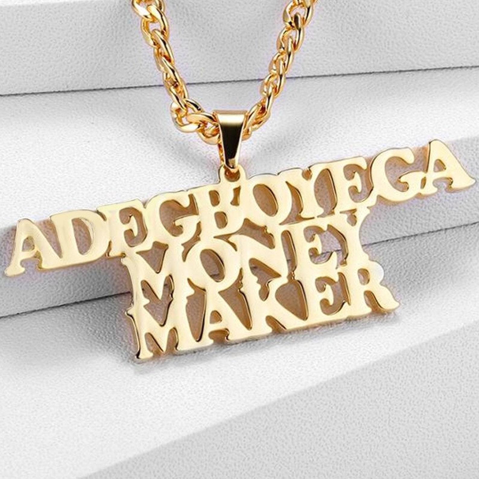 Name Necklace for Men Mens Name Necklace Personalised Etsy