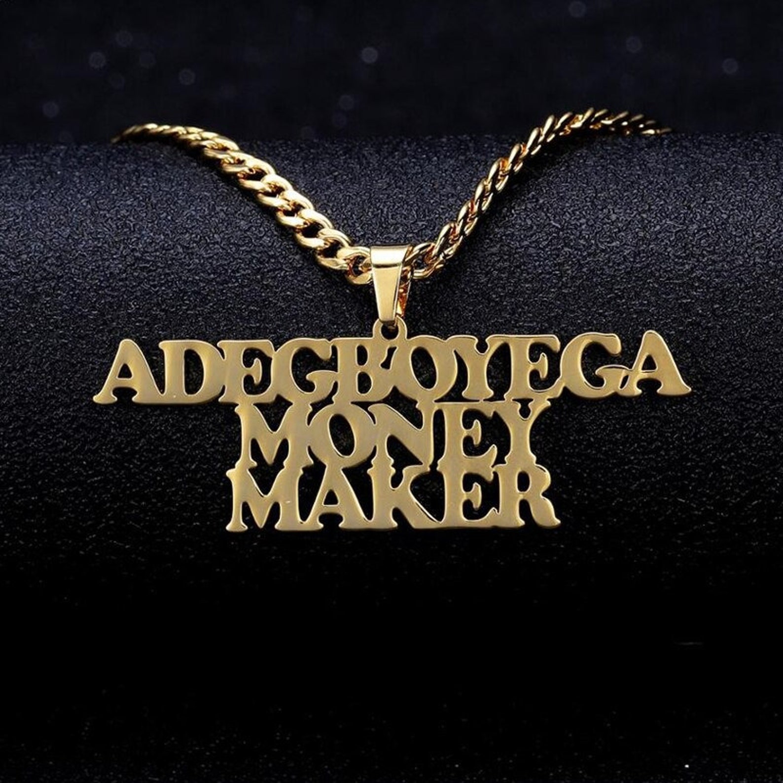 Name Necklace for Men Mens Name Necklace Personalised Etsy