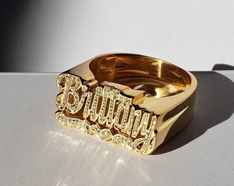 Custom Name Ring - Etsy