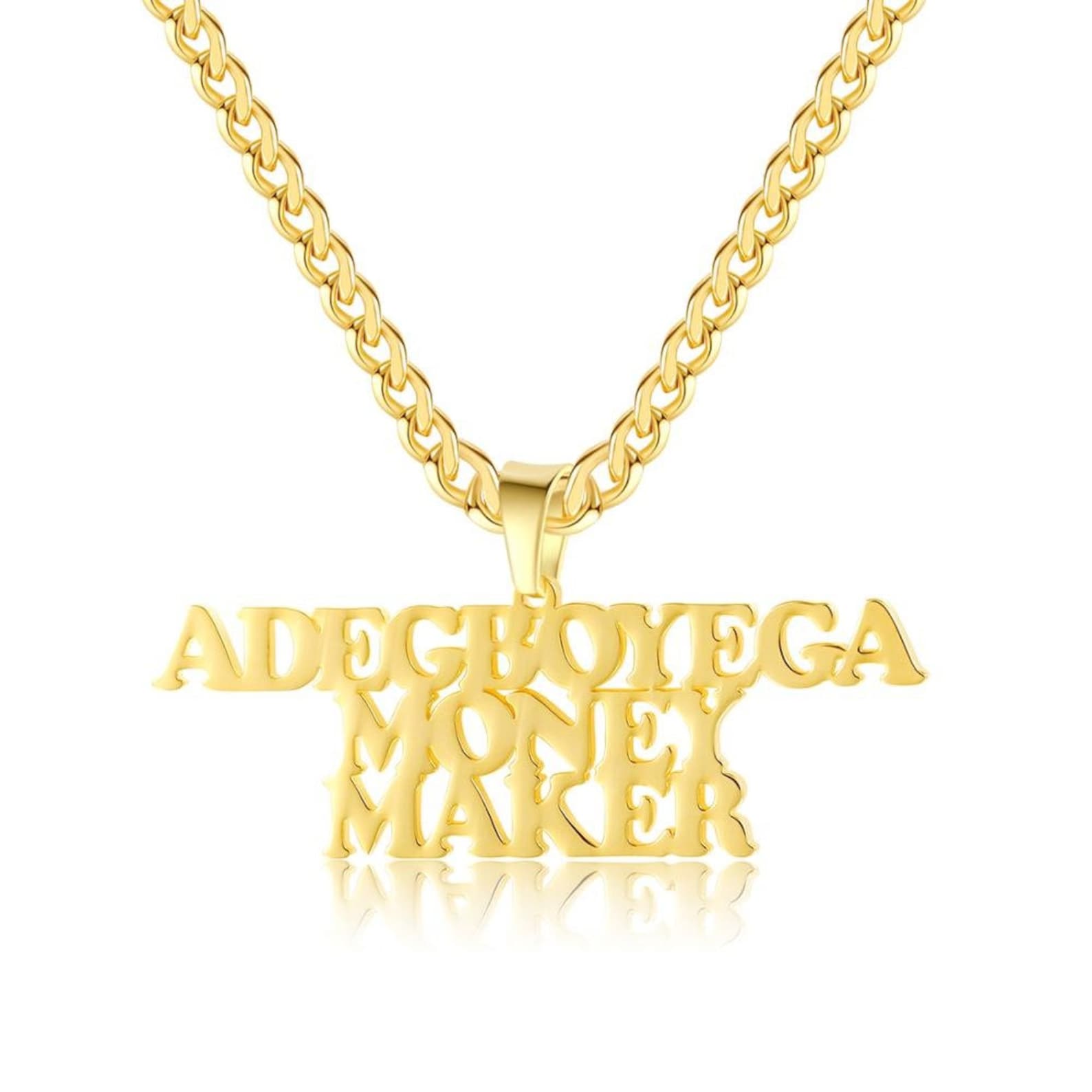 Name Necklace for Men Mens Name Necklace Personalised Etsy