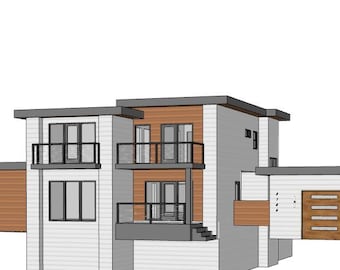 Custom House Design Model, Architect-eady SketchUp, BIM-Lite Asset (Instant Download)