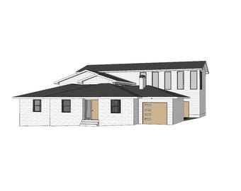 Custom House Design Model, Architect-eady SketchUp, BIM-Lite Asset (Instant Download)