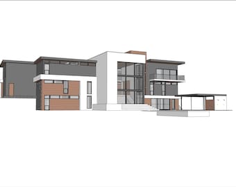 Modern Luxury House Model, Architect-Ready SketchUp, BIM-Lite Asset (Instant Download)