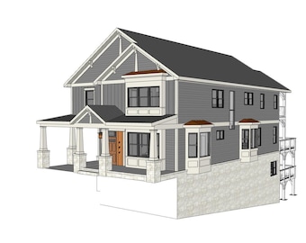 Custom House Design Model, Architect-eady SketchUp, BIM-Lite Asset (Instant Download)