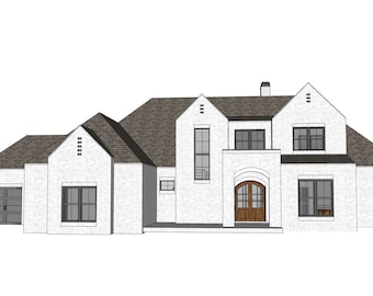 Custom House Design Model, Architect-eady SketchUp, BIM-Lite Asset (Instant Download)