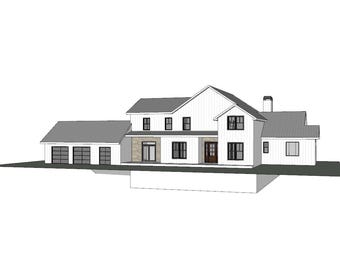 Custom House Design Model, Architect-eady SketchUp, BIM-Lite Asset (Instant Download)