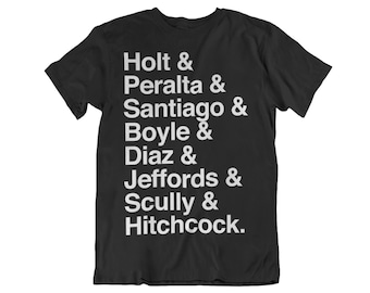 Brooklyn 99 Names Tshirt - Brooklyn Nine-nine TV Show Fan Merch