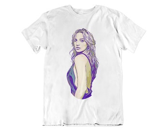 T-shirt con ritratto di Britney Spears – Merchandising per fan del pop