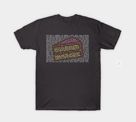 Portal Still Alive Lyrics Tshirt Etsy Portal Still Alive Lyrics Tshirt Etsy
