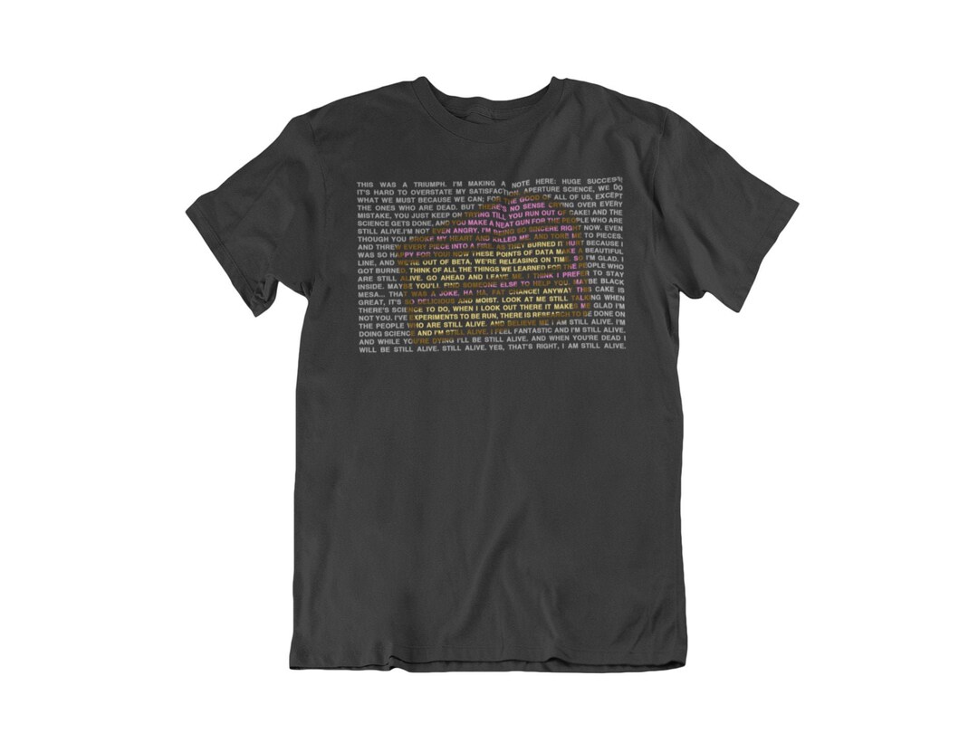 Portal - Still Alive Lyrics Tshirt - Etsy