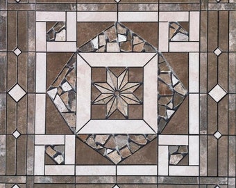 New 32" X 32" Tile Medallion Mosaic - Daltile's Porada & Affinity tile series