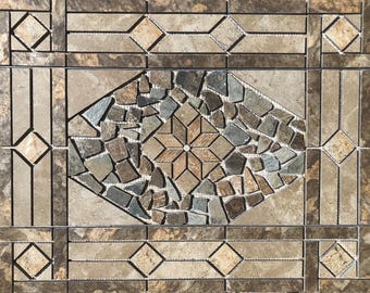 26 3/8" x 20 3/4" Tile Medallion - Daltile Affinity & Kendal Slate tile series