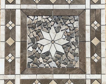 Handmade Porcelain Tile Medallion 36" - Daltile Esta Villa & Affinity