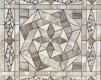 36" x 36" Tile Medallion Deco Mosaic Accent - Happy Floors Sonoma series