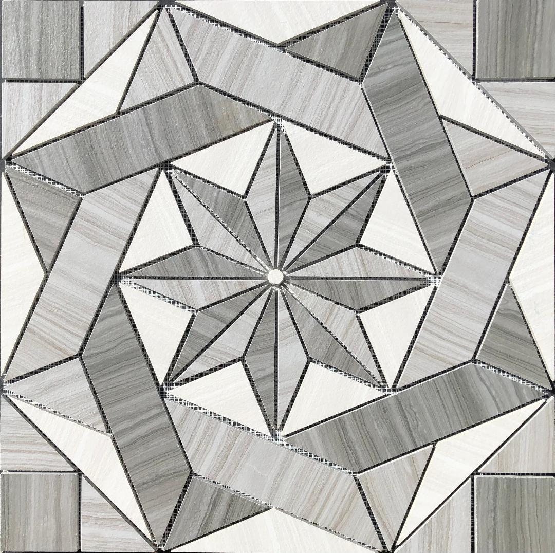 22 1/4 X 22 1/4 Tile Medallion Mural crossville Java Joint Tile Series Etsy