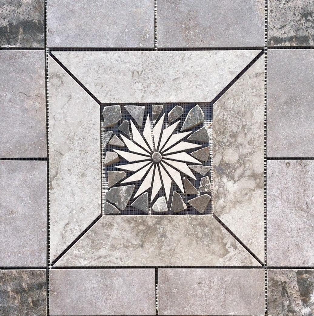 16 1/4" X Tile Medallion - Daltile Affintiy, Avondale, Severino & Porada Tiles