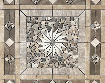 36" X 36" Tile Medallion Mosaic - Daltile's Articulo & Affinity tile series