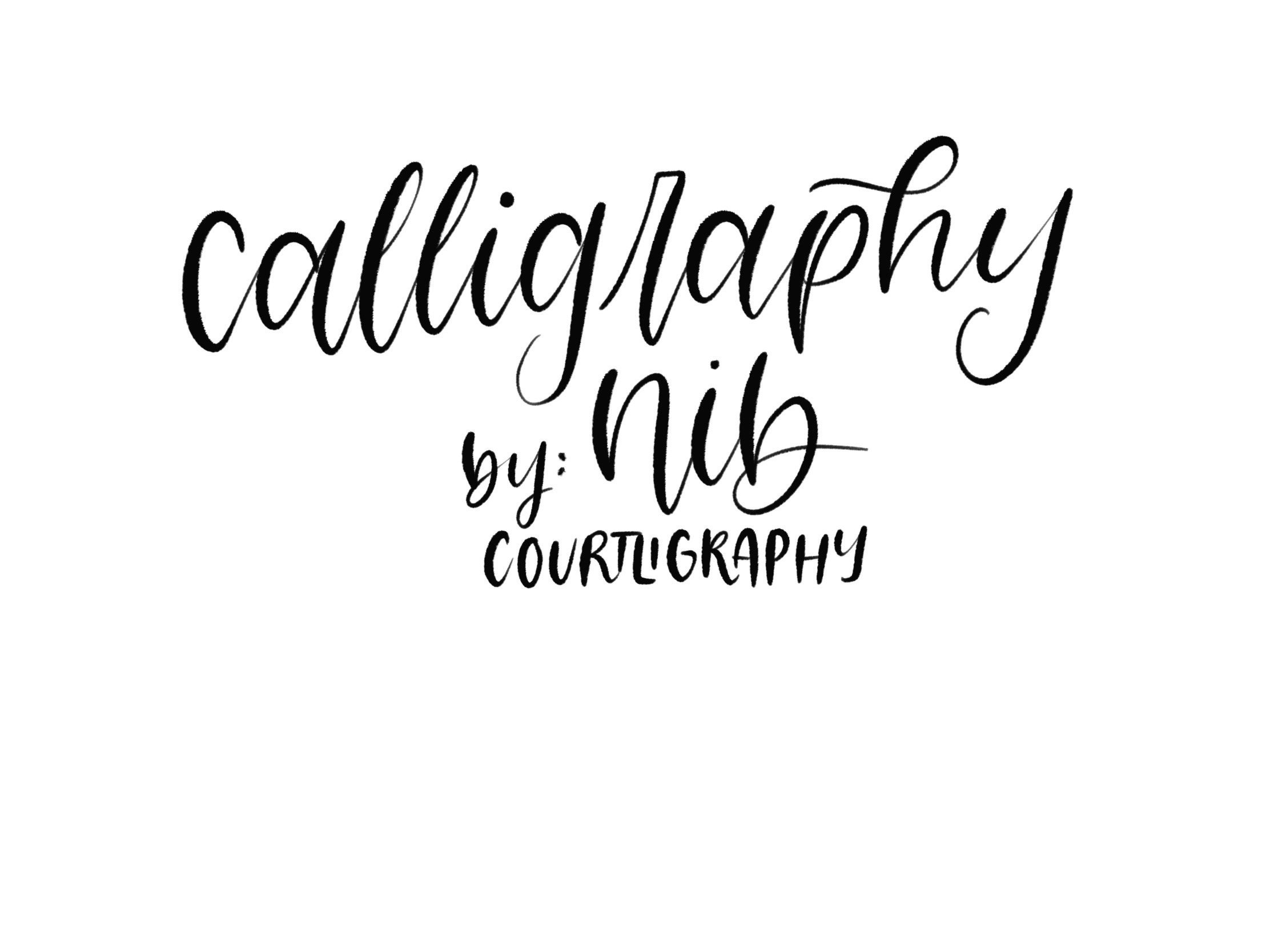 Procreate Calligraphy Nib Brush Courtlligraphy Procreate Etsy Denmark