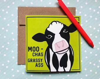 MOO-Chas Grassy-Ass Card