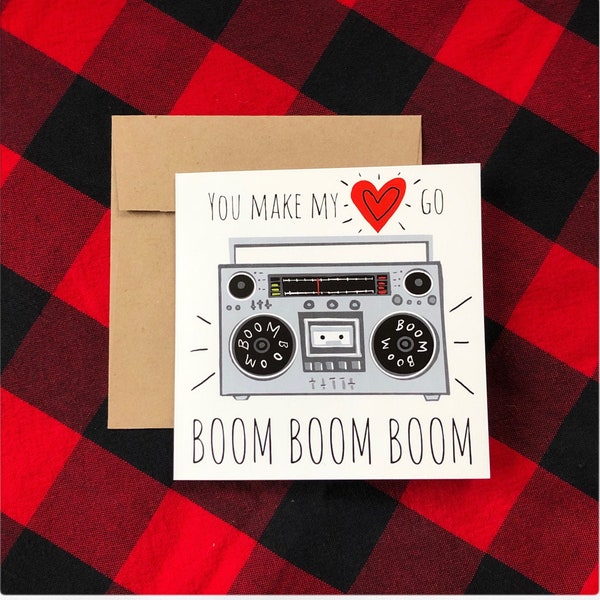 Boombox Card Etsy