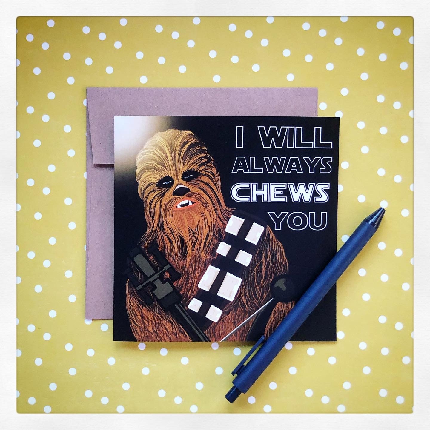 Star Wars Chewbacca Card | Etsy