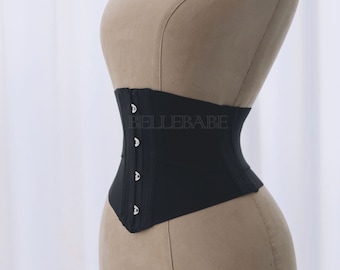 NEW BEAUTIFUL Chic Classic Black Steel Bones Corset,Seamless Stretchable Breathable Short Style,Tummy Wrap Waist Trainer Underbust Shapewear