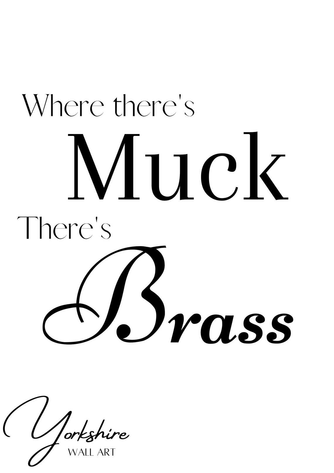 Where There's Muck There's Brass Yorkshire Slang Etsy