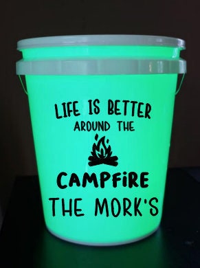 Light Up Camping Firestarter Bucket Set - Life is Better Around The Campfire