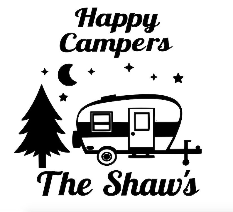 Happy Campers Personalized Decal Light up Camping Bucket Etsy
