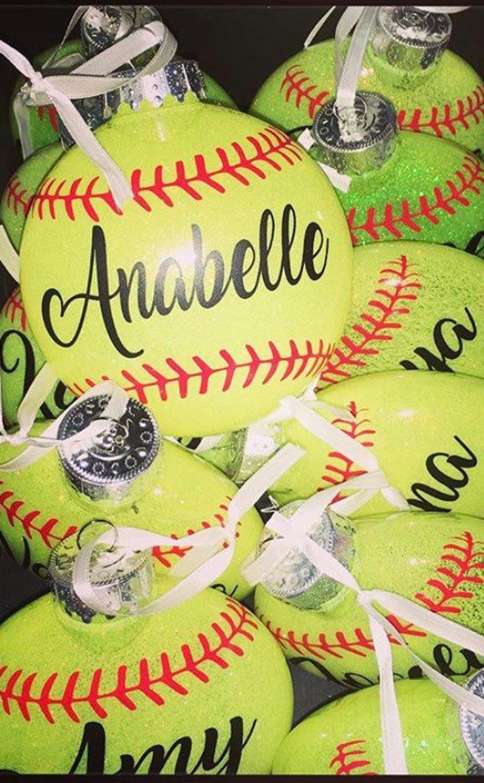 Softball Ornaments Etsy
