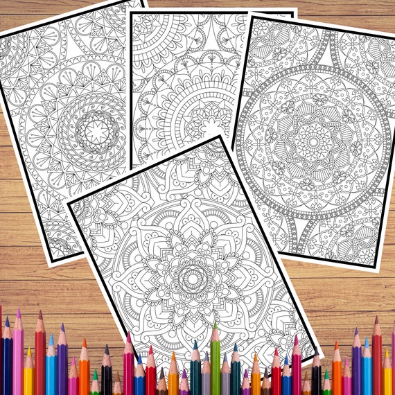 Download Mandala Coloring Pages For Adults Vol 4 Procreate Version Etsy