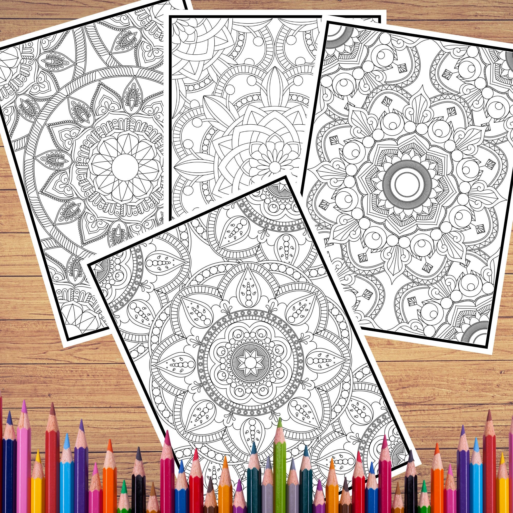 Download Mandala Coloring Pages For Adults Vol 5 Instant Pdf Etsy
