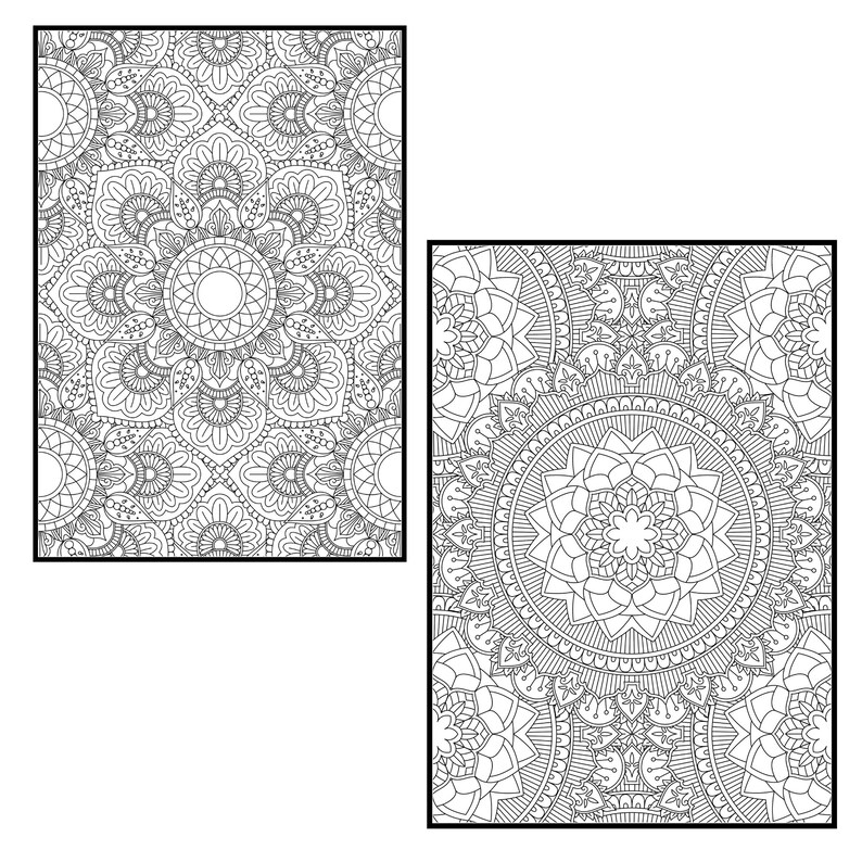 Download Mandala Coloring Pages for Adults Vol 6. PROCREATE Version | Etsy