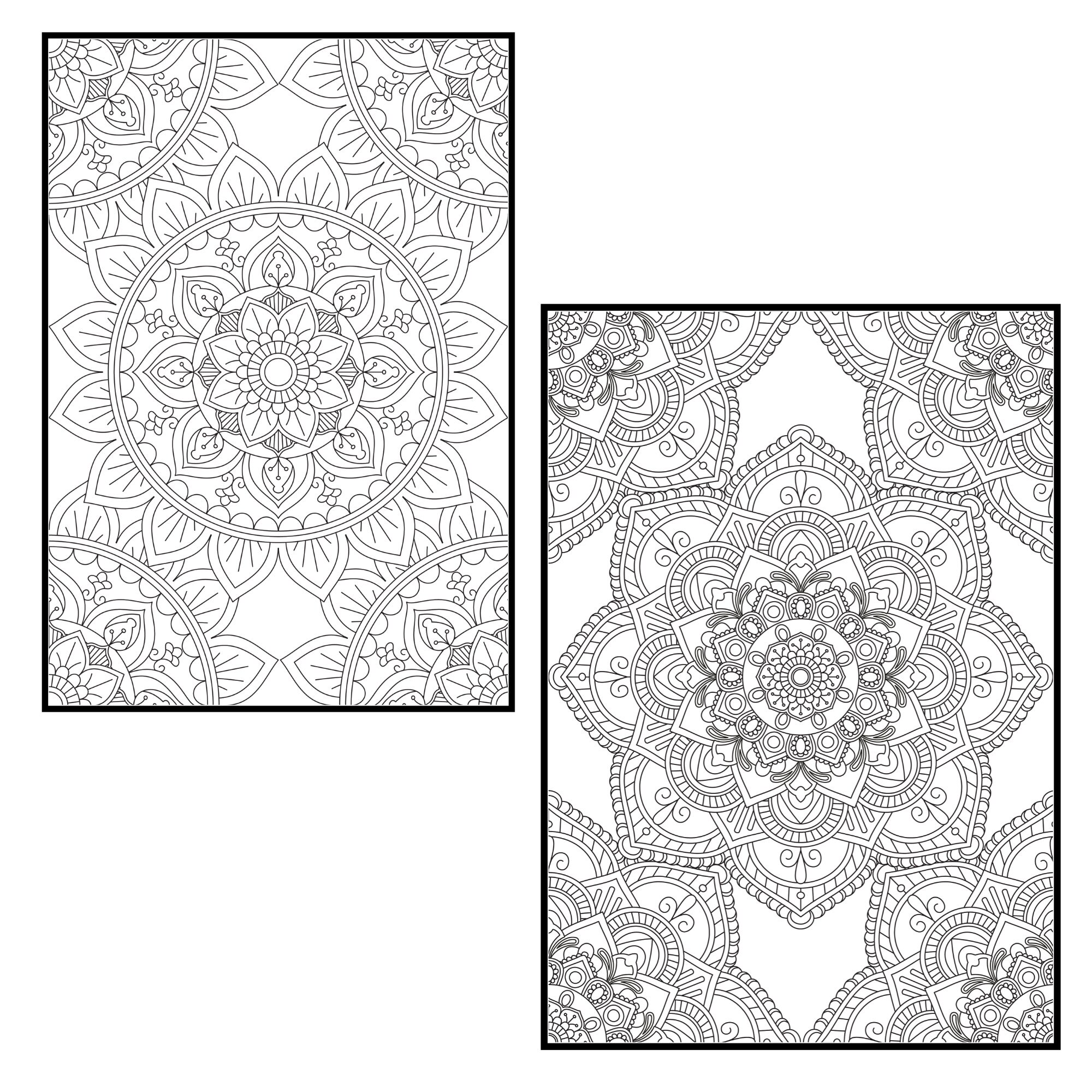 Download Mandala Coloring Pages for Adults Vol. 3 PROCREATE Version | Etsy