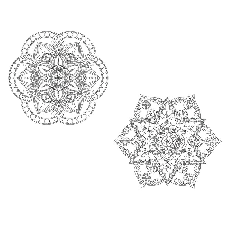 Download Single Mandala Coloring Pages for Adults Vol 3 Instant PDF ...