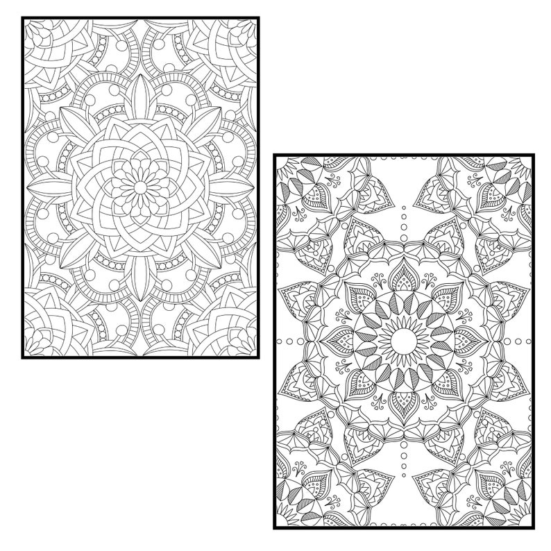 Download Mandala Coloring Pages for Adults Vol 5. PROCREATE Version | Etsy