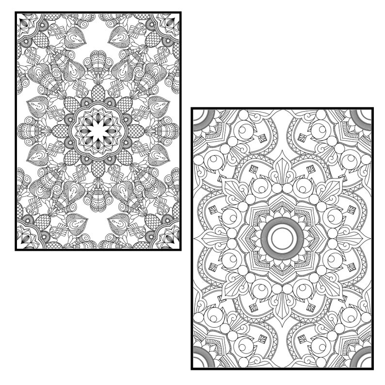 Download Mandala Coloring Pages for Adults Vol 5. PROCREATE Version ...