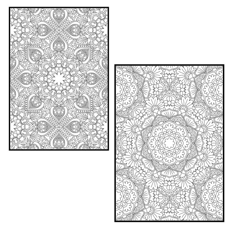 Download Mandala Coloring Pages for Adults Vol 6. PROCREATE Version | Etsy